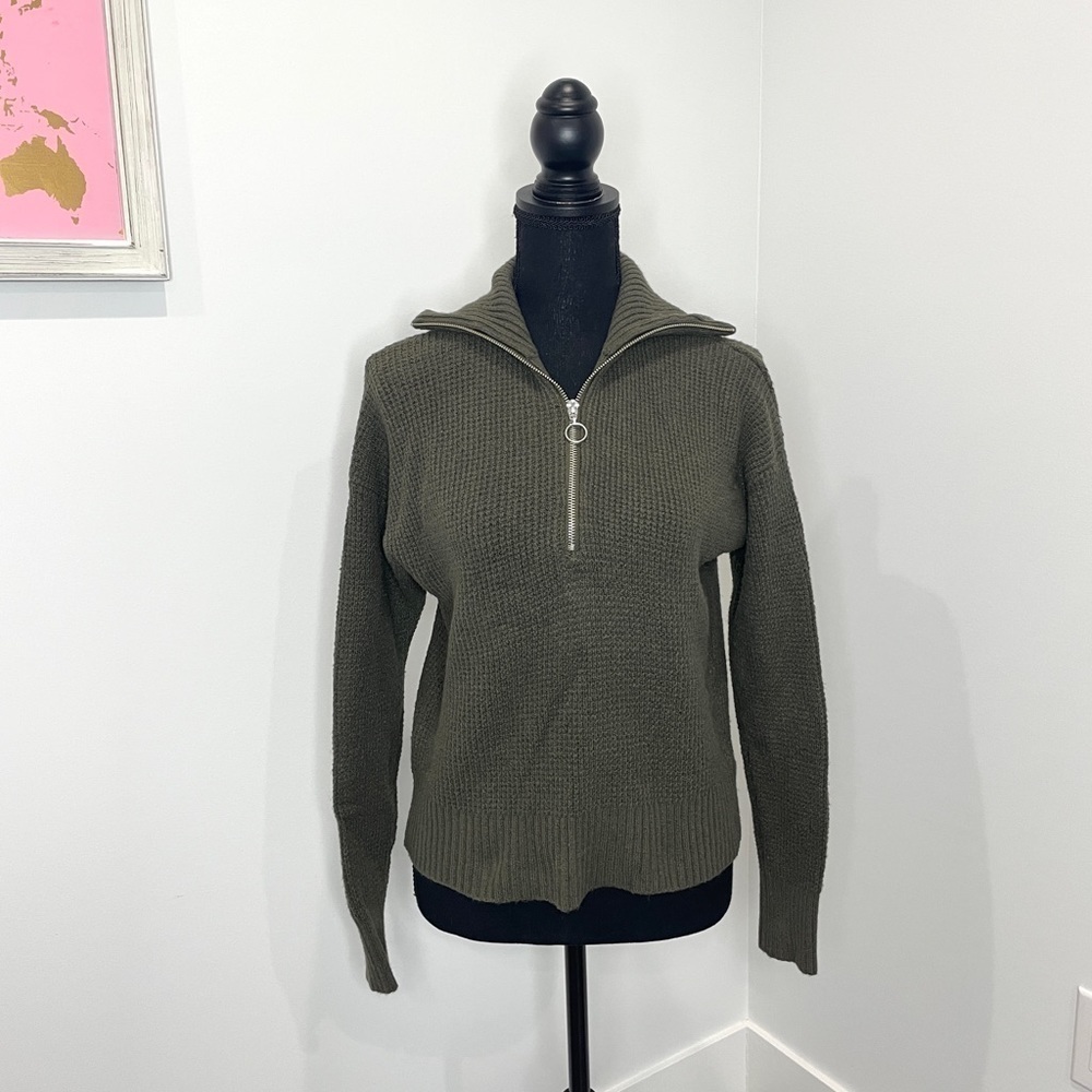 William Rast Sweater Quarter-Zip Knit Long-Sleeve